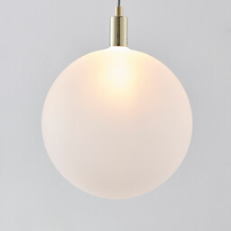 Martha Frosted Glass and Brass Pendant Ceiling Light - thumbnail 3