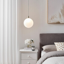 Martha Frosted Glass and Brass Pendant Ceiling Light - thumbnail 1