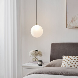Martha Frosted Glass and Brass Pendant Ceiling Light - thumbnail 2