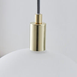 Martha Frosted Glass and Brass Pendant Ceiling Light - thumbnail 4