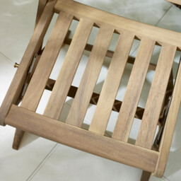 2x Hamburg Wood Folding Garden Dining Chairs - thumbnail 4