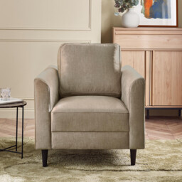 Logan Beige Fabric Armchair - thumbnail 2