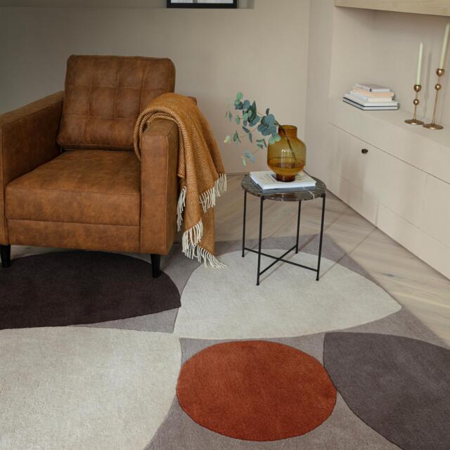 Jenson Grey Pebble Shapes Rug - image 1