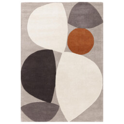 Jenson Grey Pebble Shapes Rug - thumbnail 3