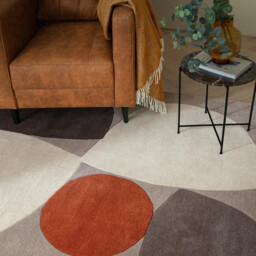 Jenson Grey Pebble Shapes Rug - thumbnail 2
