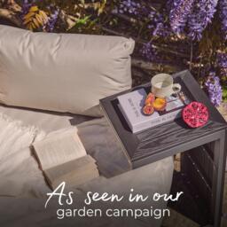 Furniturebox Riviera Grey Modular 4 Seat Corner Garden Sofa Day Bed, Metal in Grey/Cream - Size: 177x72x75 cm - thumbnail 2