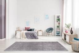 Plush Classic Deep-pile Rug in Grey - 120x170cm - thumbnail 4