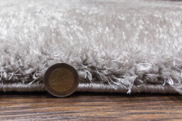 Plush Classic Deep-pile Rug in Grey - 120x170cm - thumbnail 2