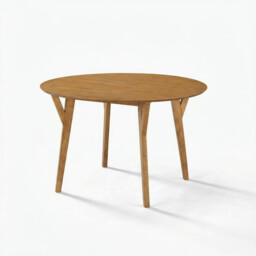 Lynton Round Walnut Effect Wood 4-6 Seater Dining Table - thumbnail 2