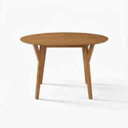 Lynton Round Walnut Effect Wood 4-6 Seater Dining Table - thumbnail 3