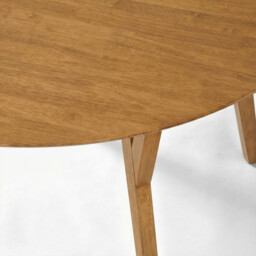 Lynton Round Walnut Effect Wood 4-6 Seater Dining Table - thumbnail 4