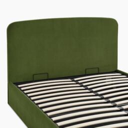 Furniturebox Amelie Ottoman King Size Bed Frame, Velvet in Green - Size: 158x106x212 cm - thumbnail 7