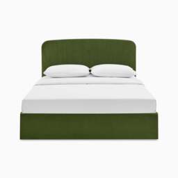 Furniturebox Amelie Ottoman King Size Bed Frame, Velvet in Green - Size: 158x106x212 cm - thumbnail 3