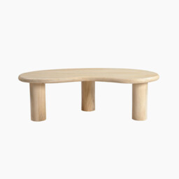 Elda Pebble White Oak Wood Coffee Table - thumbnail 4