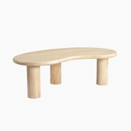 Elda Pebble White Oak Wood Coffee Table - thumbnail 3