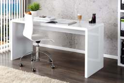 Furniturebox Enzo High Gloss Desk, Engineered Wood in White - Size: 120x76x60 cm - thumbnail 4