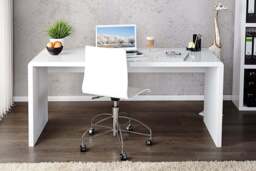 Furniturebox Enzo High Gloss Desk, Engineered Wood in White - Size: 120x76x60 cm - thumbnail 8