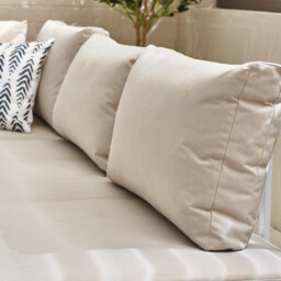 Riviera White Metal Modular 4 Seat Corner Garden Sofa Day Bed - thumbnail 4