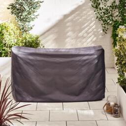 Furniturebox Belize Grey 2 Seat Garden Bistro Set, Rattan in Grey/Black - Size: 56x84x62 cm - thumbnail 7