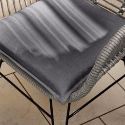 Furniturebox Belize Grey 2 Seat Garden Bistro Set, Rattan in Grey/Black - Size: 56x84x62 cm - thumbnail 5