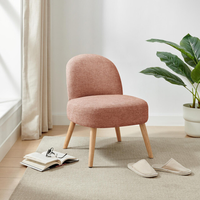 Minnie Orange Fabric Accent Chair - image 1