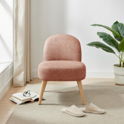 Minnie Orange Fabric Accent Chair - thumbnail 2