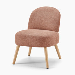 Minnie Orange Fabric Accent Chair - thumbnail 3