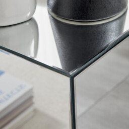 Noor Mirrored Glass Side Table and Bedside Table - thumbnail 3