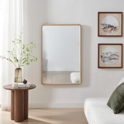 Rowena Oak Wood Large 120x80cm Rectangle Wall Mirror - thumbnail 2