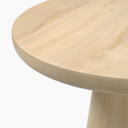 Axis Round White Oak Wood Side Table - thumbnail 4