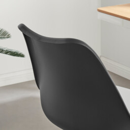Oslo Black and White Faux Leather Office Chair - thumbnail 4