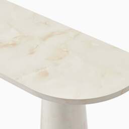 Furniturebox Palma Cream Marble Effect Console Table, Engineered Wood in Cream/White - Size: 100x76x30 cm - thumbnail 5