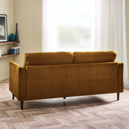 Logan Amber Orange Fabric 3 Seater Sofa - thumbnail 3