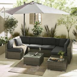 Furniturebox Orlando Garden Coffee Table with Ice Bucket, Rattan in Grey - Size: 63x35x63 cm - thumbnail 3