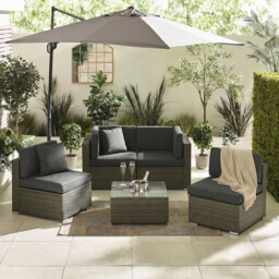 Orlando Grey Rattan Garden Coffee Table with Ice Bucket - thumbnail 4
