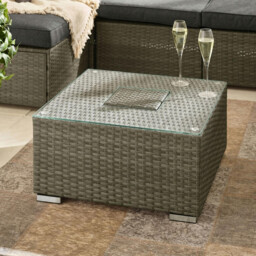 Orlando Grey Rattan Garden Coffee Table with Ice Bucket - thumbnail 2