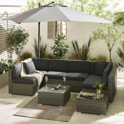 Orlando Grey Rattan Garden Coffee Table with Ice Bucket - thumbnail 3