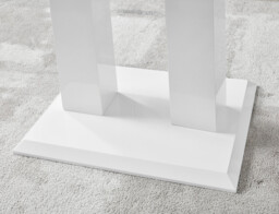 Imperia Rectangular White High Gloss 4 Seater Dining Table - thumbnail 3
