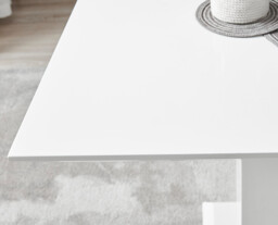 Imperia Rectangular White High Gloss 4 Seater Dining Table - thumbnail 4