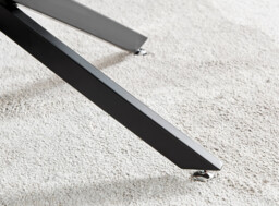 Novara Round Glass and Black Coffee Table - thumbnail 3