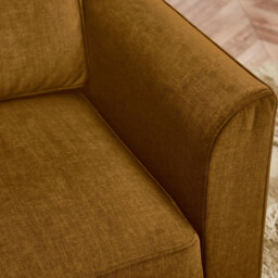 Logan Amber Orange Fabric Armchair - thumbnail 4