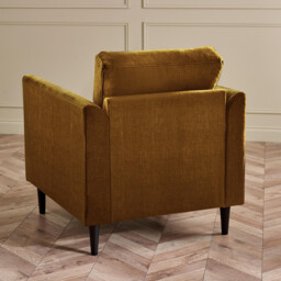 Logan Amber Orange Fabric Armchair - thumbnail 3