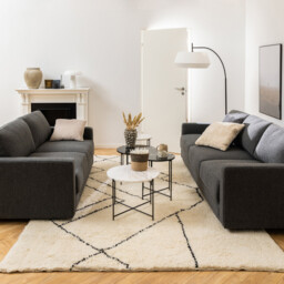 Avon Round Black Marble Side Table - thumbnail 2