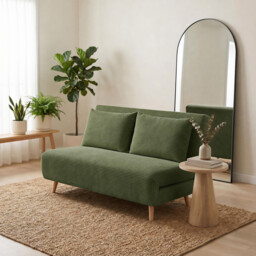 Bobby Green Jumbo Corduroy Folding Double Sofa Bed - thumbnail 1