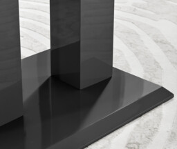 Imperia Rectangular Black High Gloss 4 Seater Dining Table - thumbnail 4