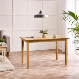 Salcombe Extending Oak Effect Wooden Table with 2 Whitby Chairs & 1 Small Bench - thumbnail 2