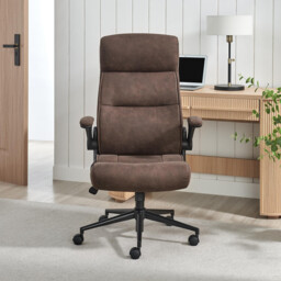 Greer Brown Faux Leather Executive Swivel Office Chair - thumbnail 2