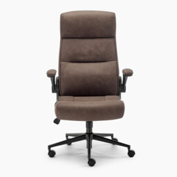 Greer Brown Faux Leather Executive Swivel Office Chair - thumbnail 4
