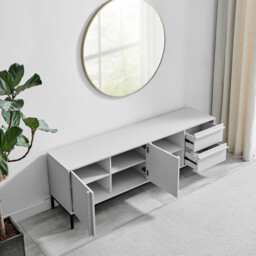 Svit Off White 2 Door and 2 Drawer Storage TV Stand - thumbnail 3