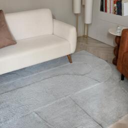 Rift Light Blue Carved Arches Rug - thumbnail 1